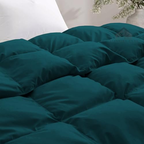 Image of 500 GSM Heavy Winter Quilt Comforter King Size (90 inchX106 inch) - Super Comfort Winter Blanket 500 GSM Microfiber Fill - Duvet /Blanket King Size - Teal Color