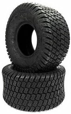 MOTOOS 15x6.00-6 Lawn Mower Turf Tires 15x6x6 Lawn Garden Tractor Golf Cart Tires 4PR Tubeless Pack of 2