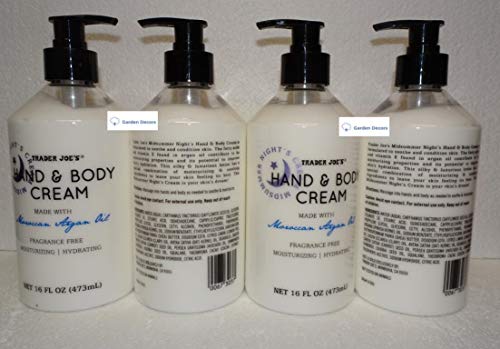 Moroccan Trader Joe's Hand & Body Cream Argan Oil 16Fl Oz 473Ml (Pack Of Four) #TOP1