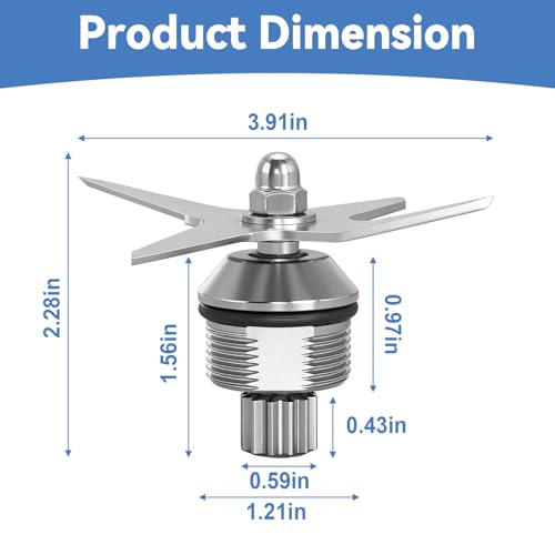 105733 Blender Blade Replacement, Compatible With Vitamix A2300/A2500/A3300, Pro 750/7500/5300, Explorian E310/E320, For 64oz Low Profile Container by Lmkai - Image 4