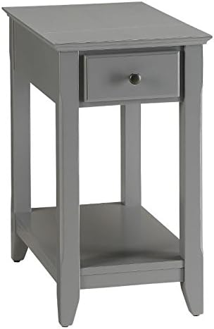 ACME Furniture Bertie Side Table, Gray, One Size