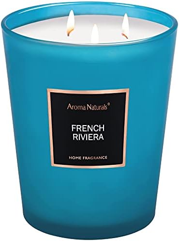 Aroma Naturals Scented Candle, 943g/ 33.3 oz Large Candle 130 Hours Long Burning, Natural Soy Aromatherapy Candles for Home, 3 Cotton Wicks (Lilac Blossom)