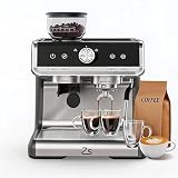 Takywep Barista-Quality Coffee Coffee Maker Set – 20 Bar Pressure – Built-in Grinder – PID Temperature Control – 95oz Removable Water Tank – Professional Milk Frother – Semi-Automatic Home Machine –