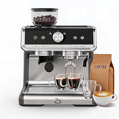 Takywep Barista-Quality Coffee Coffee Maker Set – 20 Bar Pressure – Built-in Grinder – PID Temperature Control – 95oz Removable Water Tank – Professional Milk Frother – Semi-Automatic Home Machine –