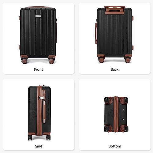 Bostanten 20 Inch Carry On Luggage Airline Approved Large Suitcase With Spinner Wheels Pc Hardshell Tsa Lock #TOP6