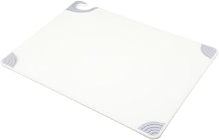 San Jamar Saf-T-Grip Plastic Cutting Board with Safety Hook, 18" x 24" x 0.5", White
