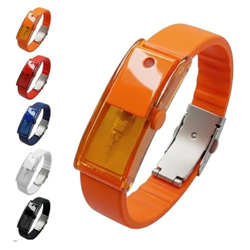 BRRDASJO Pulsera atomizadora de Fragancia, Pulsera Ajustable for Hombres y Mujeres, difusora Perfume portátil, for la Vida Cotidiana Fuera del hogar, Viajes Informales(Orange)