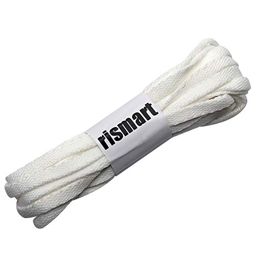 rismart Wide Flat Shoe Laces Appr. 141.7IN Length for Long Canvas Sneakers Boots - Eight Colors P27 (White,360 CM)