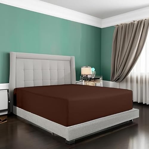 100% Egyptian Cotton RV Bunk Fitted Sheet, 10 Inch Drop Pocket | Ultra Soft Luxury & Breathable Fitted Bedsheet Perfect for Hotel, Bedroom | 42inch x 80inch by Gorayoo | Chocolate