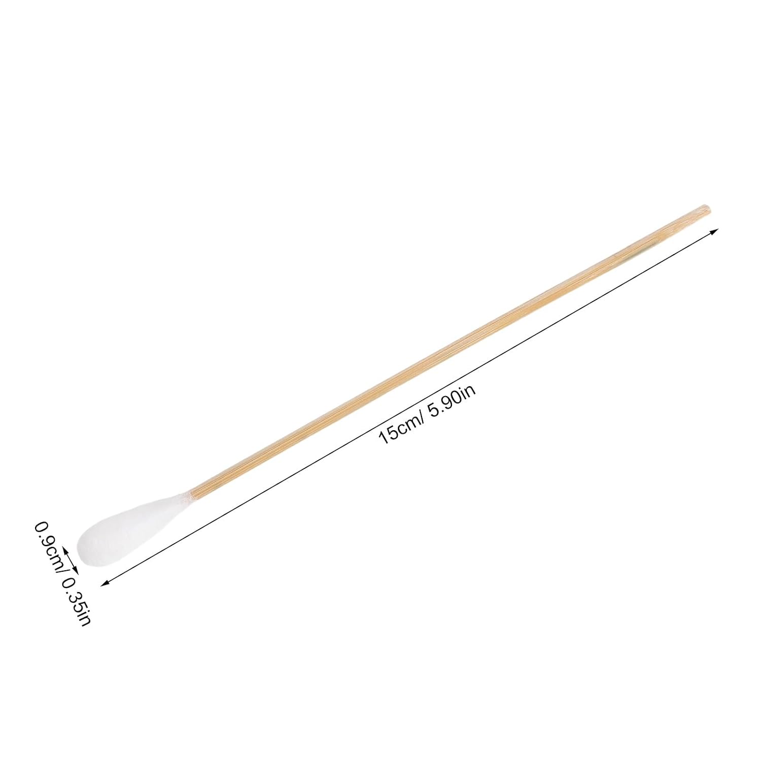 100pcs Long Cotton Swabs For Makeup Cleaning - 5.9inch Wooden Stick Cotton Applicator Swabs For Beauty Salon - Women Makeup Remover Supplies