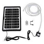 Solar Powered Fountain Pump, 6W 9V Water Pump with Transparent Hose and Filter, Adjustable Panel Bracket 240L/H Flow Rate, for Fish Tank Pond, Aquarium Rockery Fountain, Garden Outdoor Use