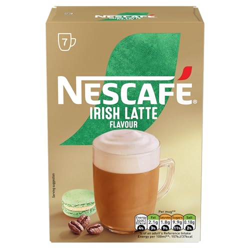 Image of NESCAFE Irish Latte Instant Coffee 7 Sachets, 100percent Responsibly Sourced Coffee Pack of 1