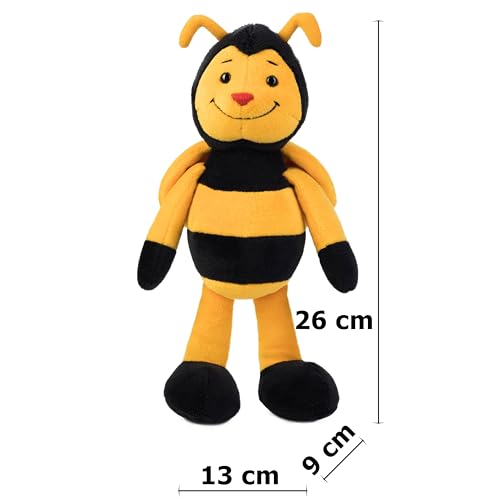 Plüsch Biene „Bine“ – Schaffer 4357 - Kuscheltier Biene - weich & flauschig - Stofftier für Babys & Kinder ab 0 Jahren – Waschbar - Größe M - 26 cm - gelb-schwarz
