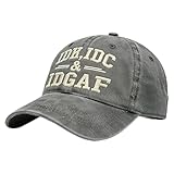 Gorra De Béisbol - Gorra De Camionero 'IDK IDC' Bordada De Algodón, Ajustable Para Correr Para El Sol Para Adultos Y Adolescentes | Sombrero Deportivo Casual Transpirable Para Viajes, Golf, Picn