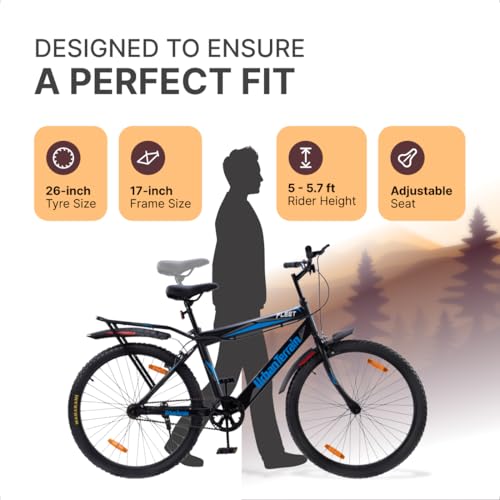 Image of Urban Terrain Fleet IBC Cycle /Bicycle MTB 26T Single Speed Bike with Rigid Fork & Caliper Brake Cycle for Men /Boys Mountain Bike | Ideal for 13+ Years, Frame Size : 17 inch (Blue)