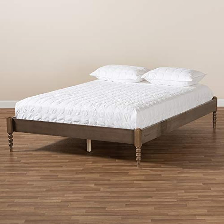 Baxton Studio Platform, Double, Weathered Grey