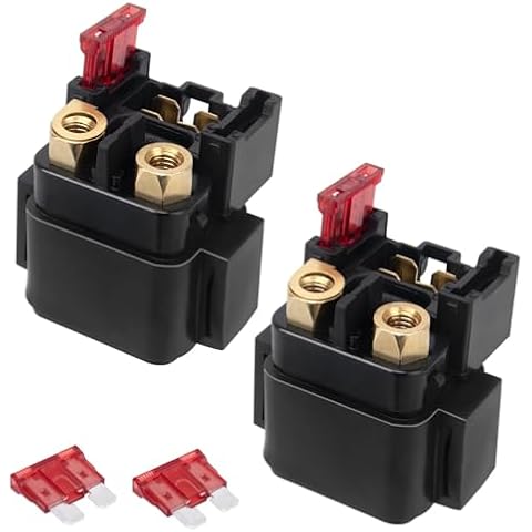 Starter Solenoid Relay for Yamaha ，ATV Starter Solenoid（ YFM 350 400 450 660）/ Raptor Grizzly Kodiak Wolverine Big Bear ， Yamaha 2003 2004 2005 2006 2007 2008 (2 Pack) Cover