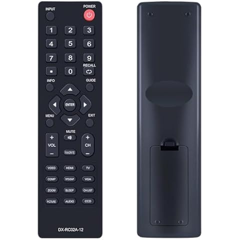 PZL DX-RC02A-12 Remote Control Replaced for Dynex LCD TV DX-24E150A11 DX-26L100A13 DX-32L220A12 DX-32E250A12 DX-37L200A12 DX-40L130A11 DX-32L151A11 DX-55L150A11 DX-15L150A11 DX-40L150A11 DX-46L150A11 Cover