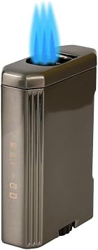 Vertigo Intrigue Triple Torch Lighter (Gunmetal)