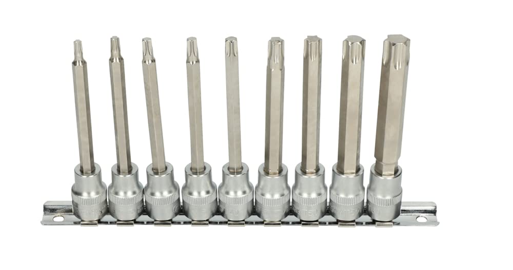 Rail de 9 douilles tournevis torx 3/8 KS Tools 922.3896 pour maintenance
