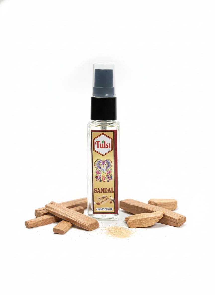 Tulsi Sandal Fragrance Perfumes/Body Mist/Attar Spray | Sandalwood Spray Use For Womens & Mens, Boys & Girls/Pooja/Car | Long Lasting, 100% Alcohol Free | Natural Fragrance | 8 ml (Sandalwood)-image-44