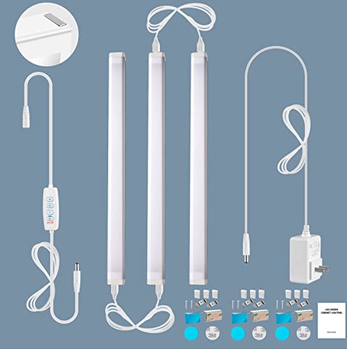 Under Cabinet Led Light Bar Linkable Closet Lamp For Shelf 3 Color Dimmable And Multi-Color White 12 Inch Led Under Counter Lights Strip For Kitchen Magnetic Mounted 3 In Pack #TOP6