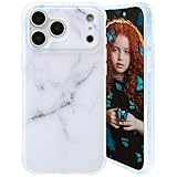 ooooops White Marble Phone Case for iPhone 17 Pro, Soft Clear Bumper Phone Cover with Marble Pattern Design, Scratch-Resistant, Cool Slim Hard Shockproof Protective Case for Men Women 6.3 inch