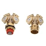 EPIGEIST 2Pcs Copper Garden Water Sprinkler 4 Holes for Lawn and House Roof Cooling with Consistent Spray Irrigation