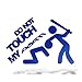 ERREINGE Sticker compatibile per OPEL DON'T TOUCH MY ADAM DUB JDM TUNING BLU Adesivo prespaziato in PVC per Auto Lunotto Finestrino - cm 30