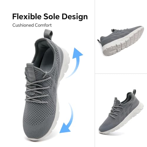 Image of Mens Slip On Walking Shoes Non Slip Running Shoes Lightweight Breathable Tennis Sneakers Fashion Casual Gym Trainers