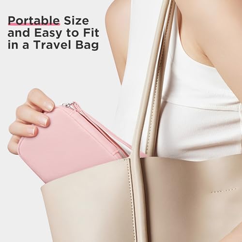 Image of Zannaki Cute Pill Organizer for Purse with Two Removable 7-Day Pill Box, Travel PU Leather Pill Case, Portable Weekly Pill Container with Storage Bag to Hold Vitamins, Fish Oils, Supplements (Pink)