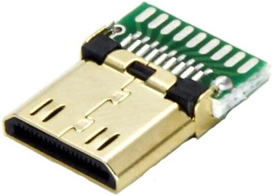 EZPHYSIKX Male Mini HDMI 19 PIN Type C I/O Port Board Card/Plug/Connector (Pack of 1)