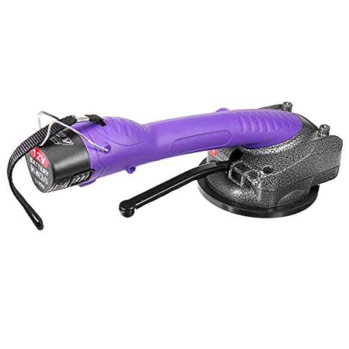 SISHUINIANHUA 1000W 12V Tiling Tiles Machine Tile Vibrator Suction Cup Protable Automatic Floor Vibrator Leveling Tools with 1/2 Battery,1 Battery