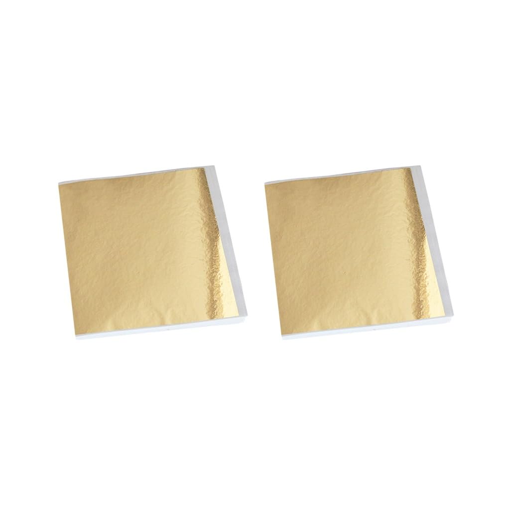 2 Set Imitation Gold Leaf Transfer Leaf Foil Gilding Crafting DIY Champagne Gold