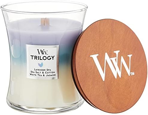 WoodWick Calming Retreat Medium Hourglass Trilogy Candle, 9.7 oz.