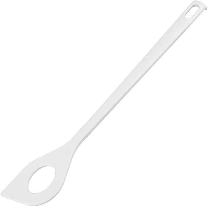 FACKELMANN 24279 Kochlöffel mit Loch 30cm BLANCA hängbar, Kunsststoff, weiß FACKELMANN 24279 Kochlöffel mit Loch 30cm BLANCA hängbar, Kunsststoff, weiß