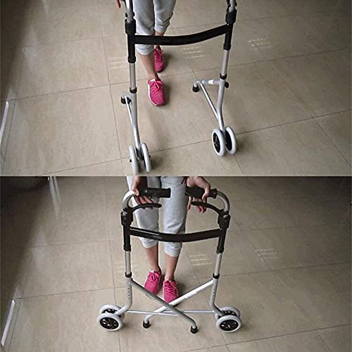 Bâton de marche pliant Tor Aid réglable avec roue pour seniors - 3
