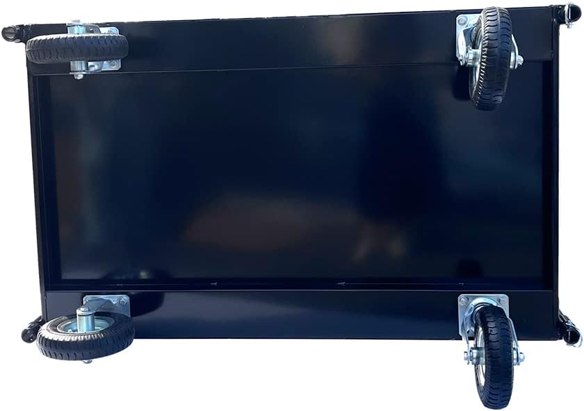Steel Platform Truck/Smooth Deck Platform Truck Industrial Push Cart 48" L x 30" W Portable Dolly Large Flatbed with 8" Wheels 1000lb Capacity, Black