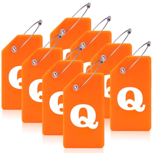 Gostwo 8 Pack Initial Luggage Tags for Suitcases Airplane Travel Essentials
