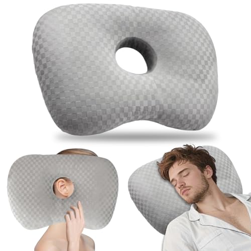 DASIAUTOEM Piercing de almohada con agujero – Piercing para el oído, almohada CNH Pillow, almohada para dormir de lado, piercing de oreja, cojín para dormir de lado para aliviar el dolor