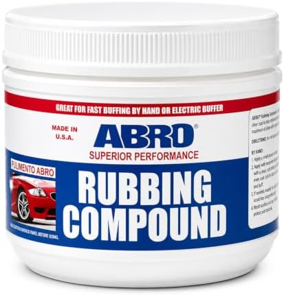 ABRO Rubbing Compound 32 oz, Fast-Cut Buffer for Oxidized Paint