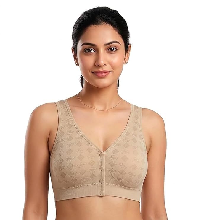 Jalodari Maternity Feeding Bra Padded Nursing Bra with Front Open Easy Baby Breastfeeding New Moms