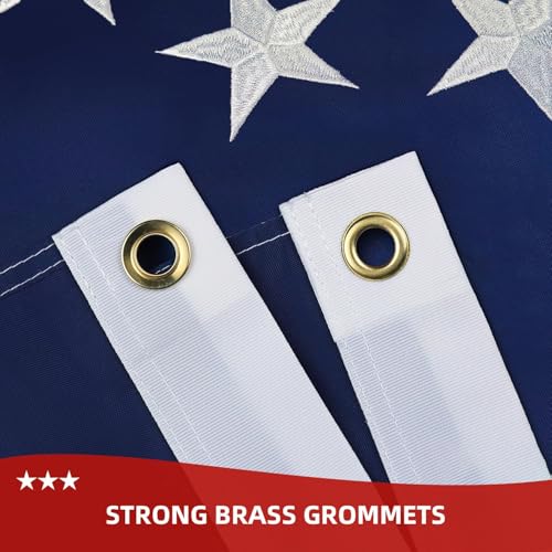 American 250th Anniversary Flag 3x5 Ft Deluxe Water Resistant Series 13 Stars Made From Heavy Duty Super Tough Spun Polyester/Embroidered Stars/Sewn Stripes/Brass Grommets,US Flags Perfect for Outside by AGUIFLGS - Image 2
