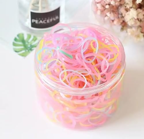 Kit Elástico Rabicó Xuxinha Cabelo Infantil Colorido com Estojo e Kit Elástico Borrachinha Silicone