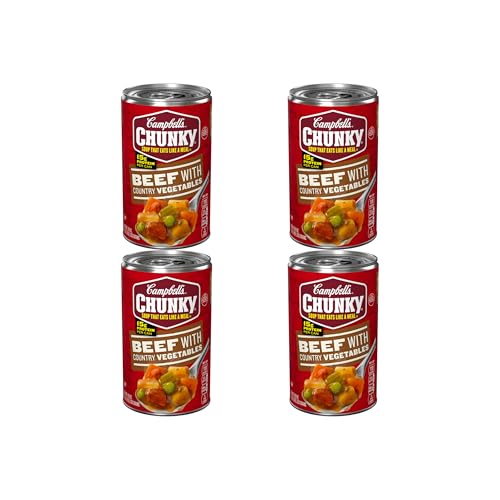 Image of Campbell's Chunky Soup, Beef Soup with Country Vegetables, 18.8 Oz Can (Pack of 4)