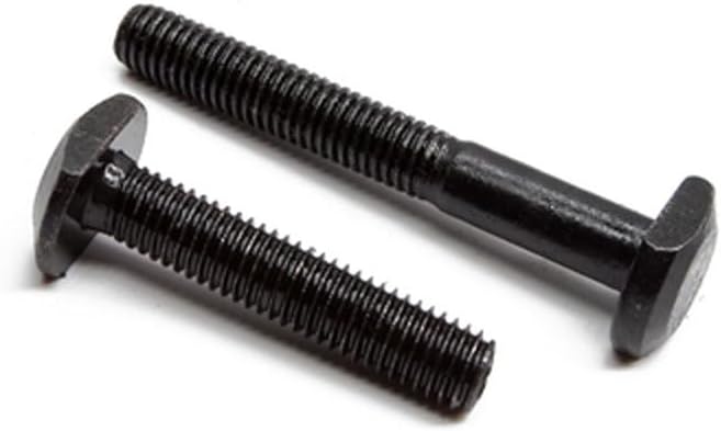 M10 T Bolts Square Head Screws Clamp Screw Carbon Steel Black 30-120mm Length (Thread Diameter: M10x40mm(2pcs))