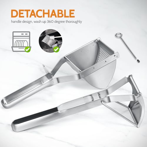 Potato Ricer, Sopito Stainless Steel Potato Masher for Commercial and Home Use, Orange by Sopito - Image 5