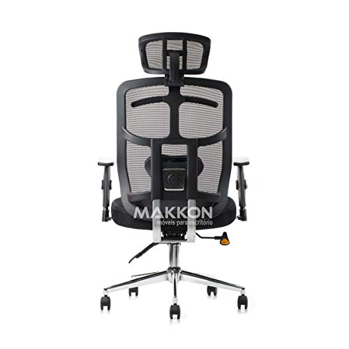 Cadeira Escritório Presidente Preta MK-4007 - Makkon