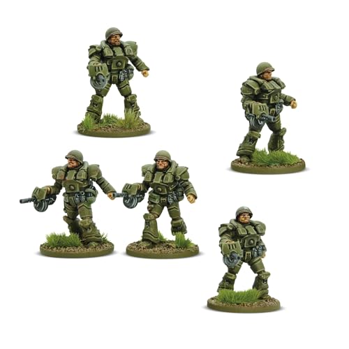 Warlord Games US Heavy Infantry - United States Miniatures for Konflikt 47 Highly Detailed 28mm Scale Miniatures