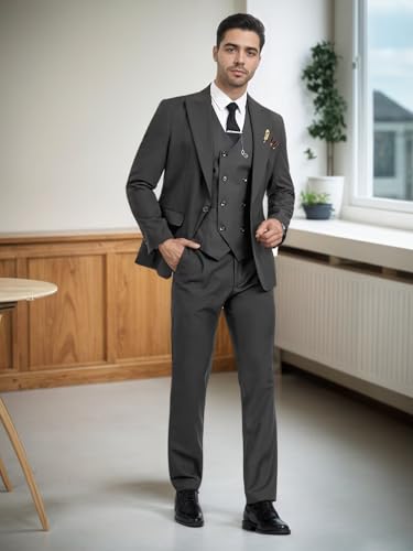Suits for Men Slim Fit Men Suits 3 Piece Double Breasted Formal Tuxedo Set Casual Wedding Prom Groom Suit4